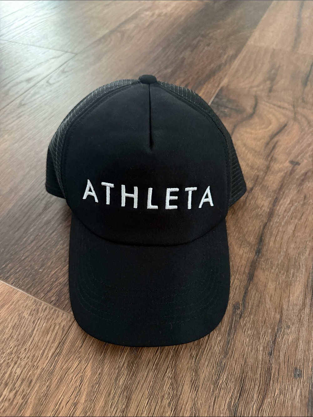 Athleta Black Trucker Cap